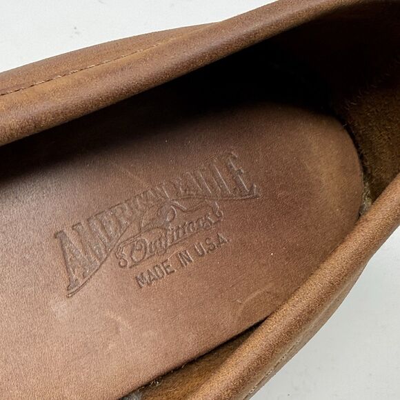 American Eagle Loafers Shoes Mens 13 D Brown Leather Kiltie Tassels Y2K USA Made main image 15